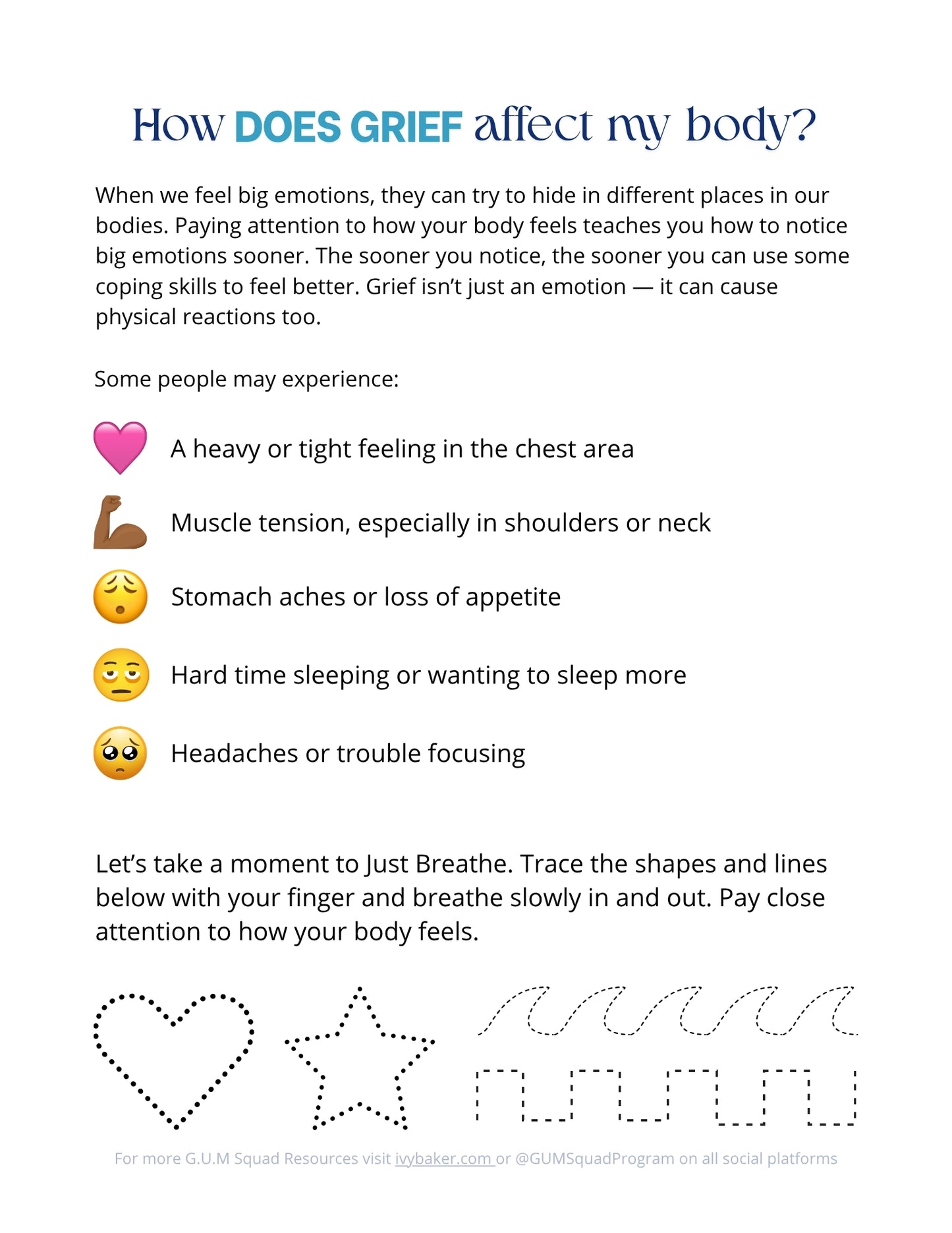 FREE Grief Activity Book for Kids