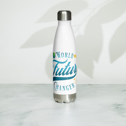 Teal "Future World Changer" Stainless Steel Water Bottle