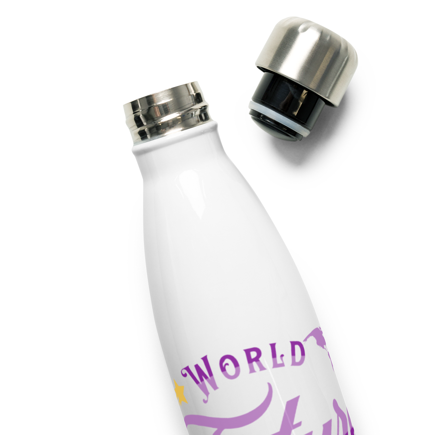Purple "Future World Changer" Stainless Steel Water Bottle